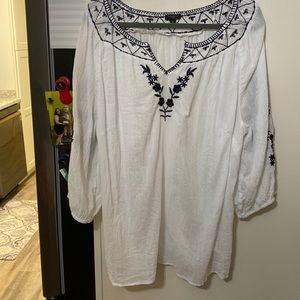 Talbots appliqué cotton top